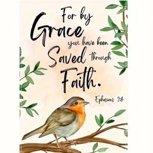 NIP WELCOME Double Sided Polyester Garden Flag 1pc, 12”x18”.Ephesians